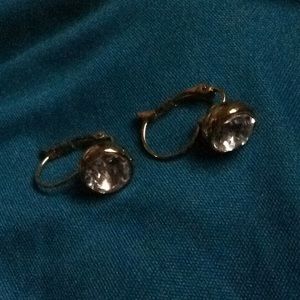 Touchstone crystal solitaire earrings